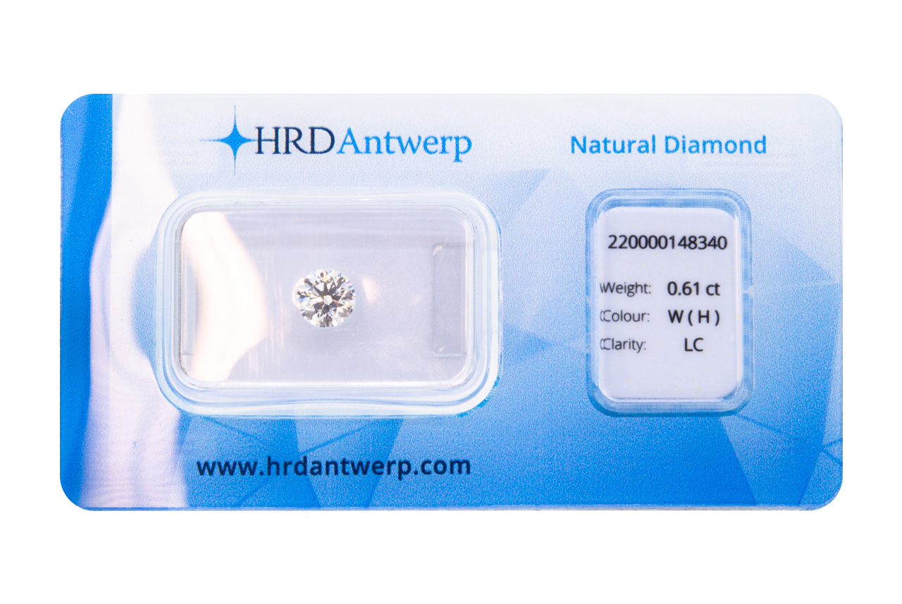 Diamante taglio brillante HRD ct 0.61 H IF/LC 