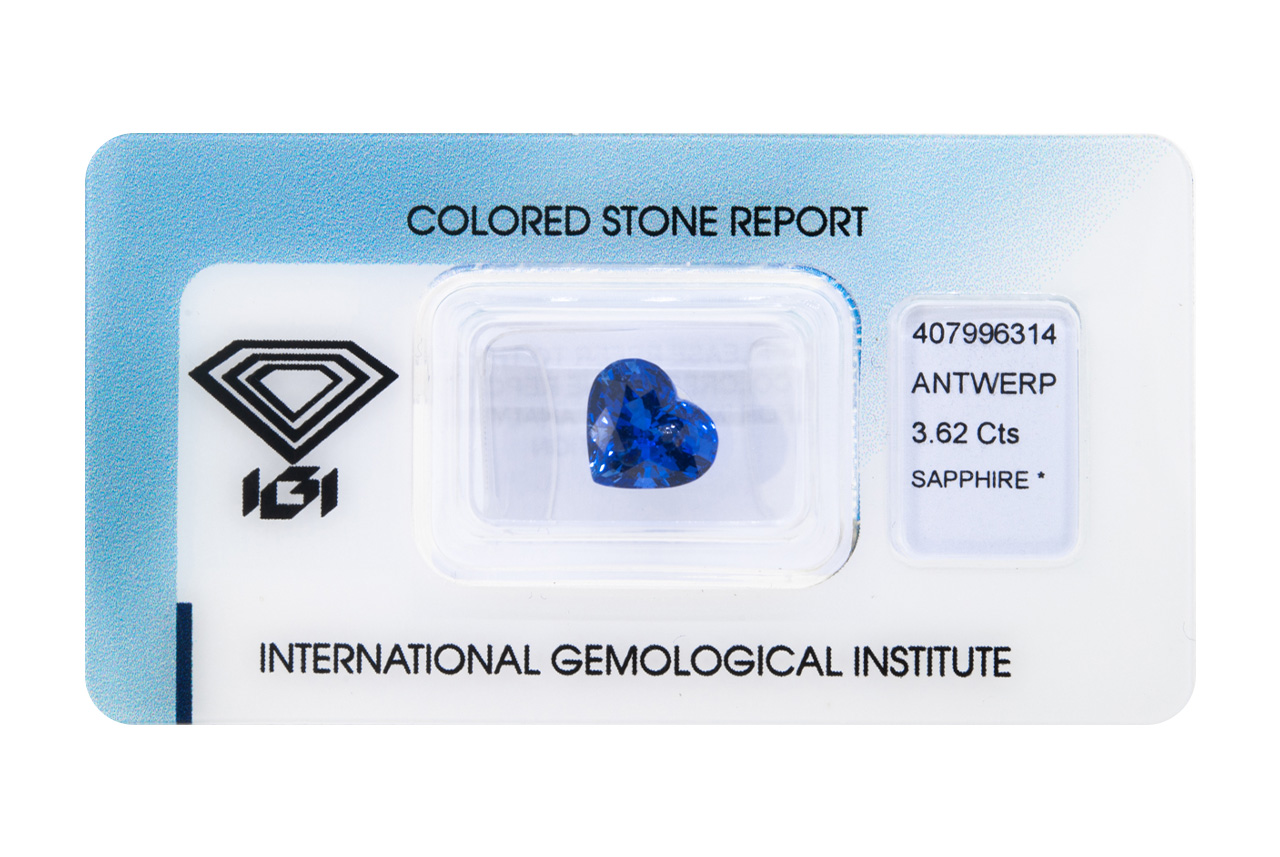 Zaffiro naturale IGI ct 3.62