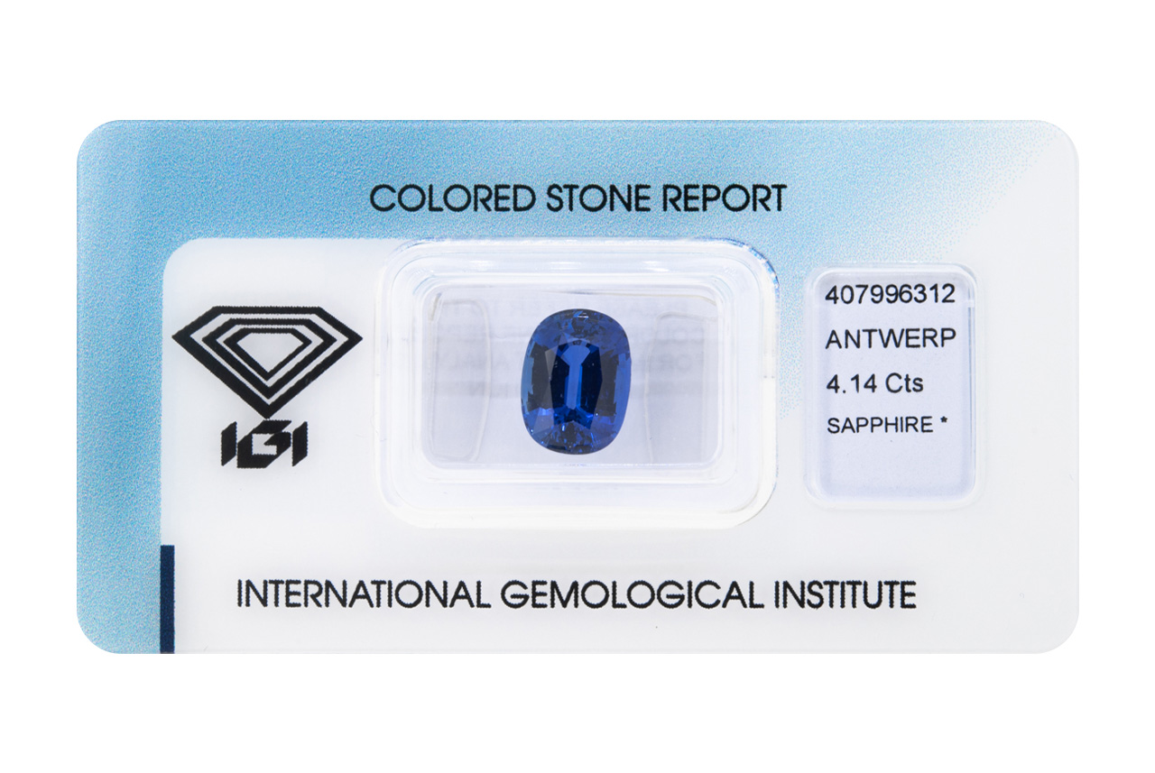 Zaffiro naturale IGI ct 4.14