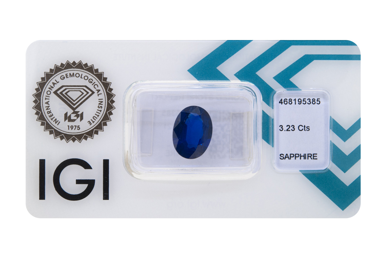 Zaffiro naturale IGI ct 3.23