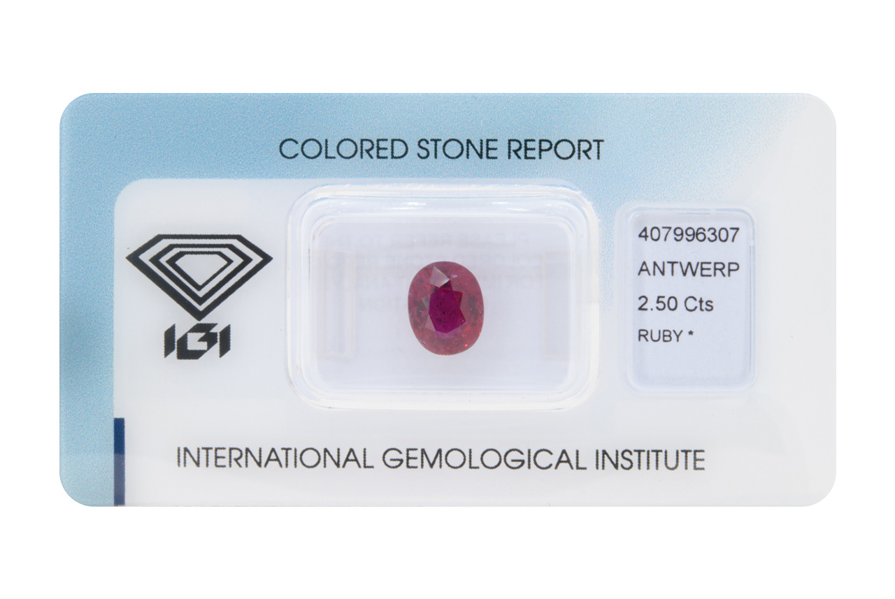 Rubino naturale IGI ct 2.50