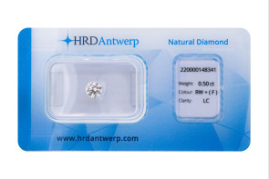 Diamante taglio brillante HRD ct 0.50 F IF/LC