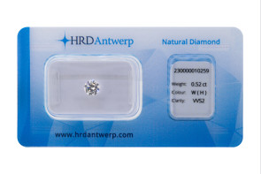 Diamante taglio brillante HRD ct 0.52 H VVS2