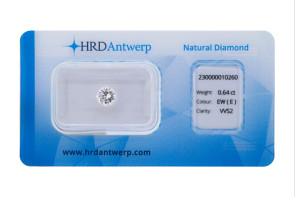 Diamante taglio brillante HRD ct 0.64 E VVS2