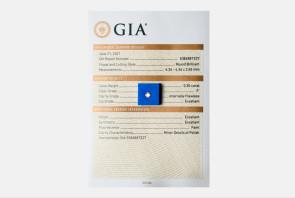 Diamante taglio brillante GIA ct 0.30 F IF