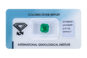Smeraldo naturale IGI ct 2.57 Colombia