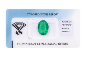 Smeraldo naturale IGI ct 4.68 