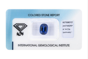 Zaffiro naturale IGI ct 4.14