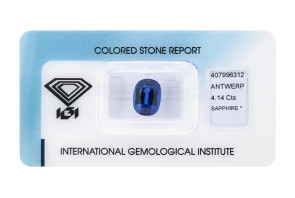 Zaffiro naturale IGI ct 4.14