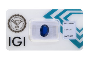 Zaffiro naturale IGI ct 3.23