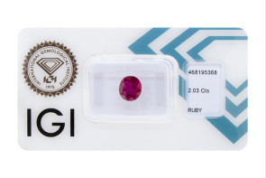 Rubino naturale IGI ct 2.03