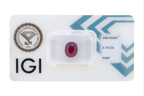 Rubino naturale IGI ct 3.14
