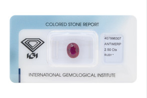 Rubino naturale IGI ct 2.50