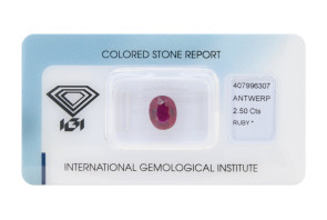 Rubino naturale IGI ct 2.50
